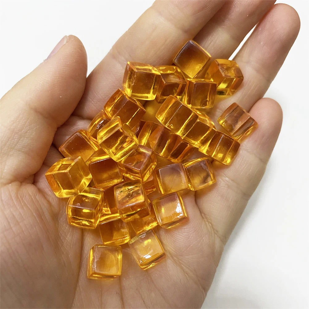 50Pcs Clear Colorful Cube Pieces For Board Games