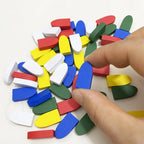 50Pc Colorful Wooden Boat Game Pieces - Out of Play