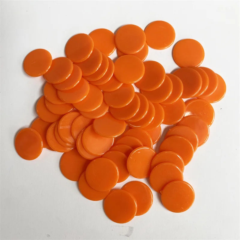 100pcs Transparent and Solid Chips For Board Game Tokens