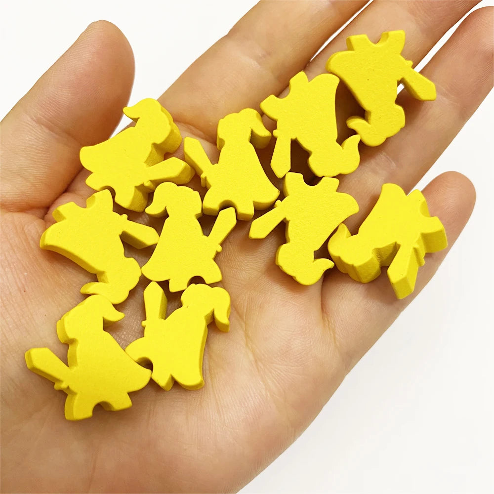 10 Pcs Wooden King/Master/Swordsman Peeples