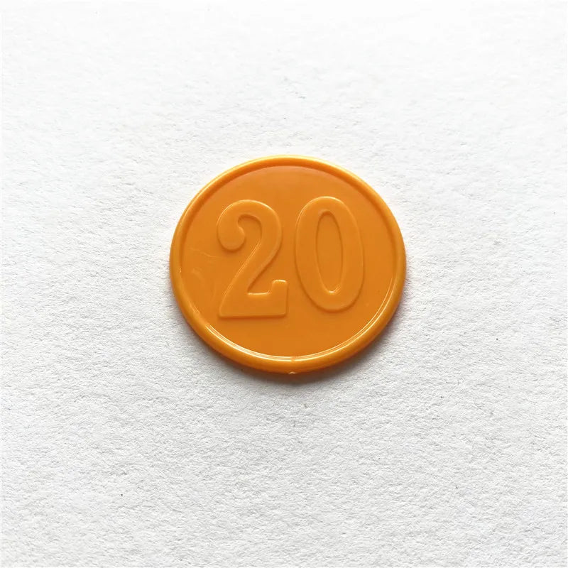 10pc Plastic Poker Chip With Numbers