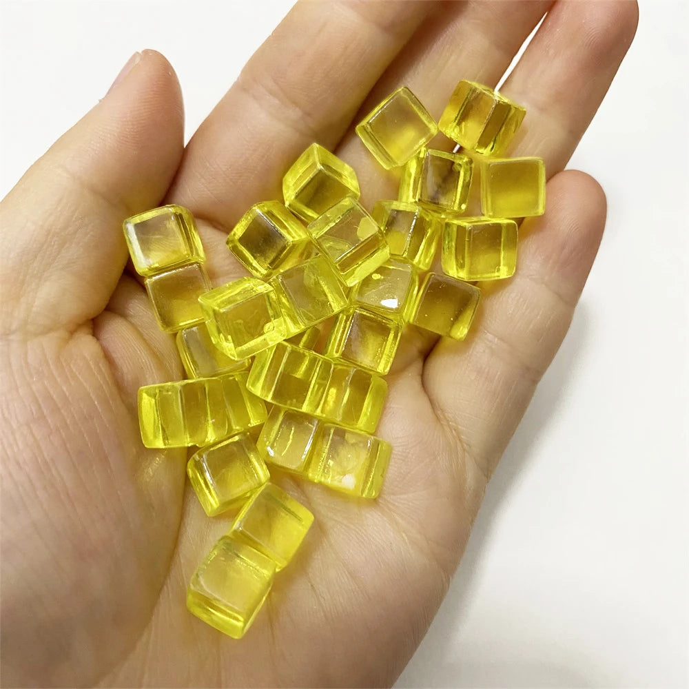 50Pcs Clear Colorful Cube Pieces For Board Games
