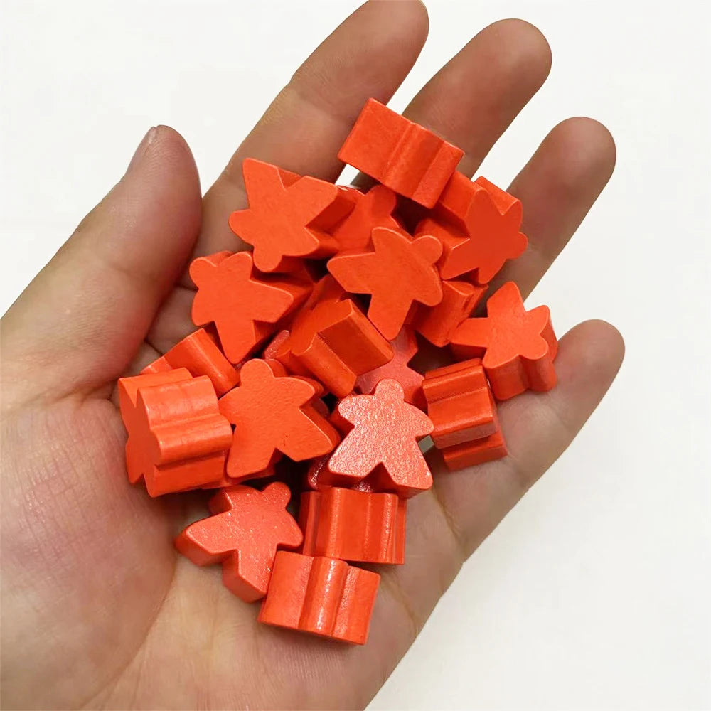 100PCS Wooden Meeples Bulk Replacement