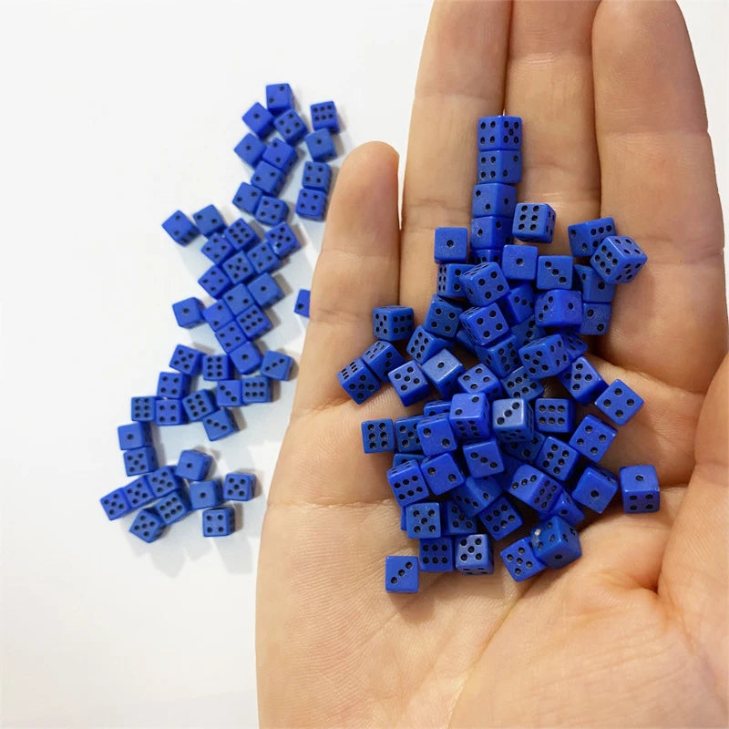 100Pcs Mini D6 Acrylic Dice For Board Game accessories