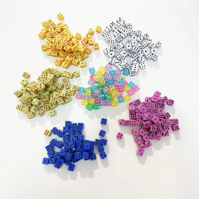 100Pcs Mini D6 Acrylic Dice For Board Game accessories