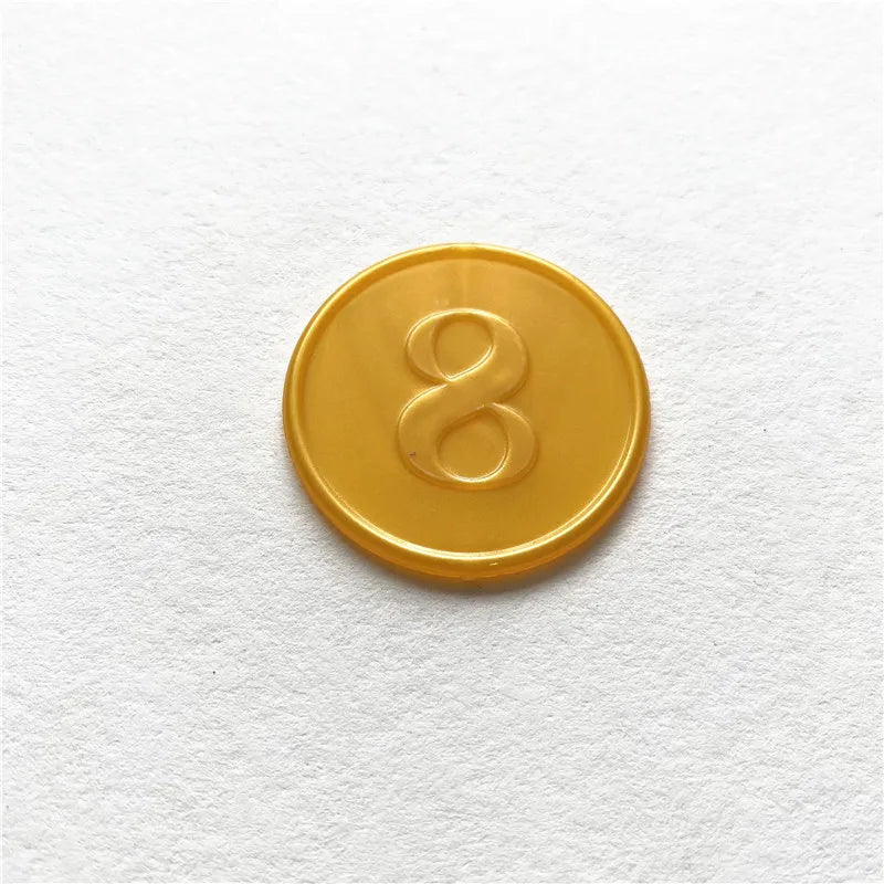 10pc Plastic Poker Chip With Numbers