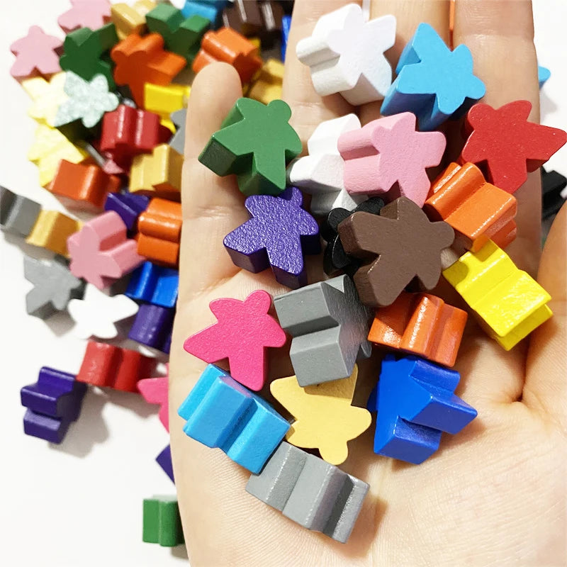 50PCS 16mm Wooden Meeples