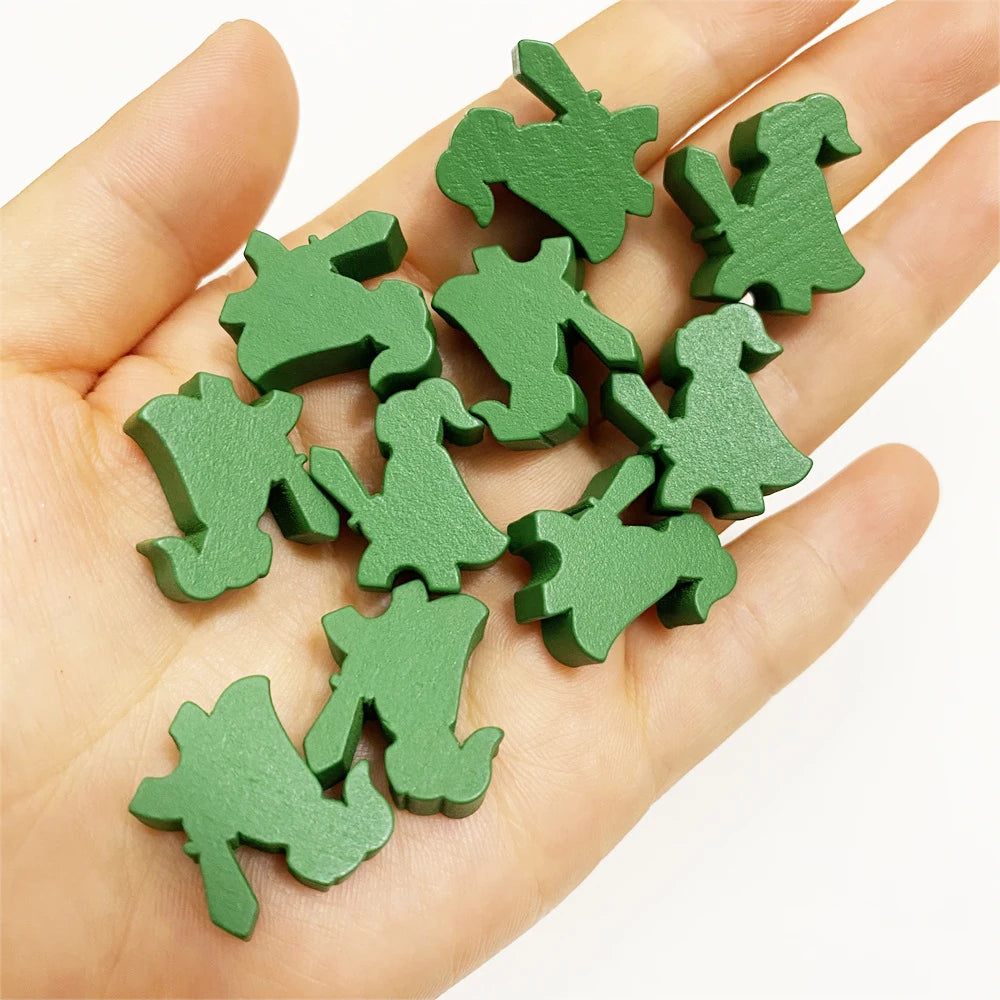 10 Pcs Wooden King/Master/Swordsman Peeples