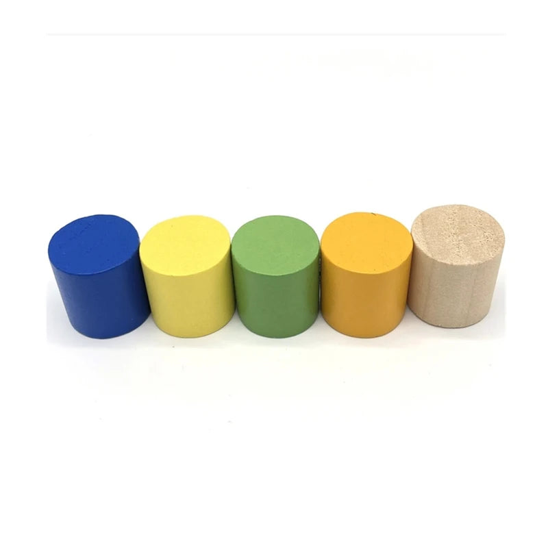 10Pcs Wooden Cylinder Pieces For Games