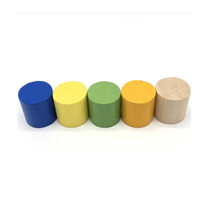 10Pcs Wooden Cylinder Pieces For Games