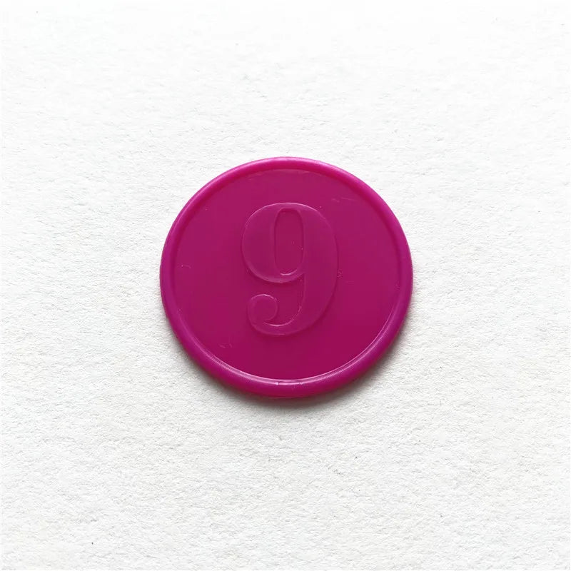 10pc Plastic Poker Chip With Numbers