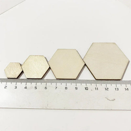 50Pcs Hexagon Wood Chips Game Pieces For Board Games - Out of Play