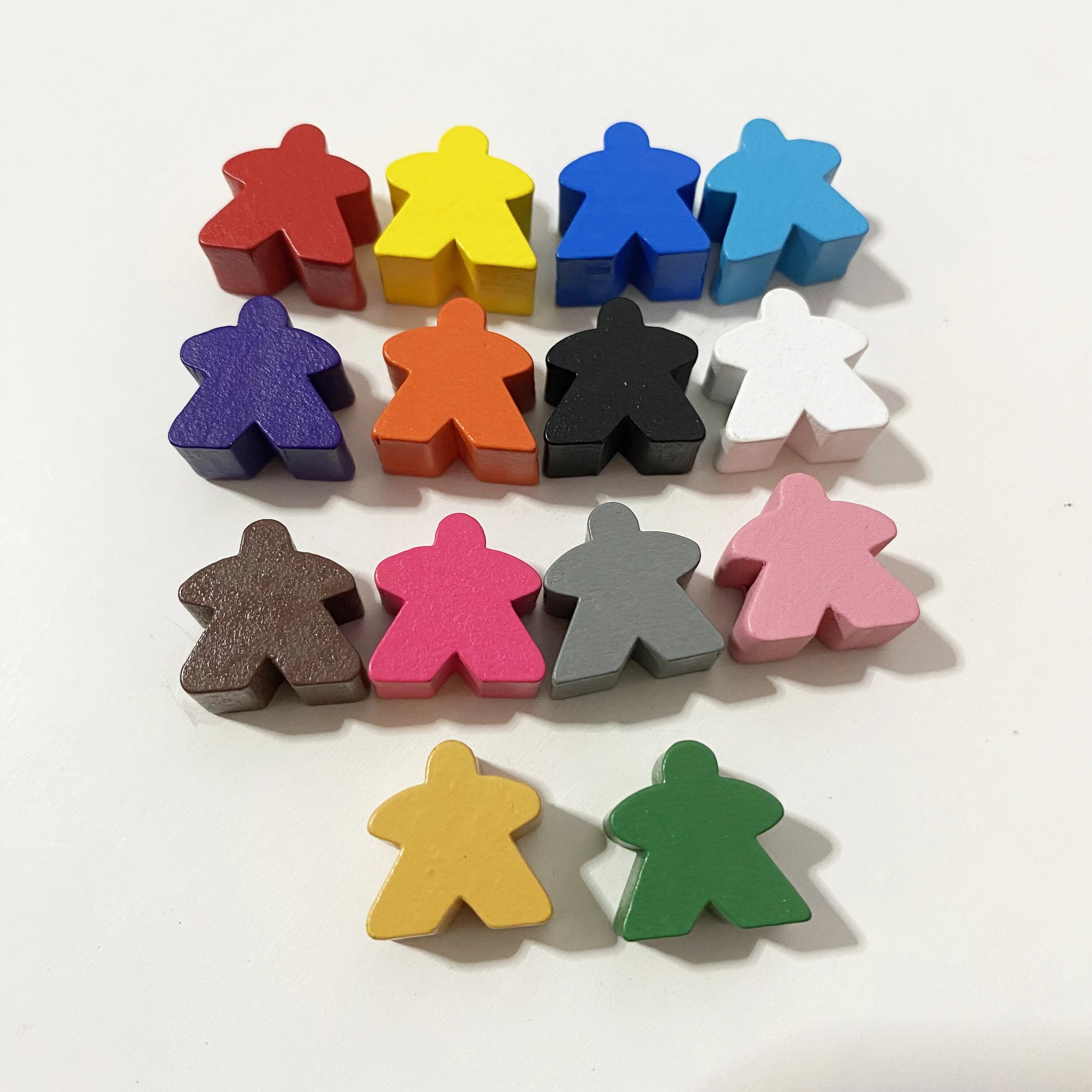 20PCS Wooden Meeple Pieces Gaming Components