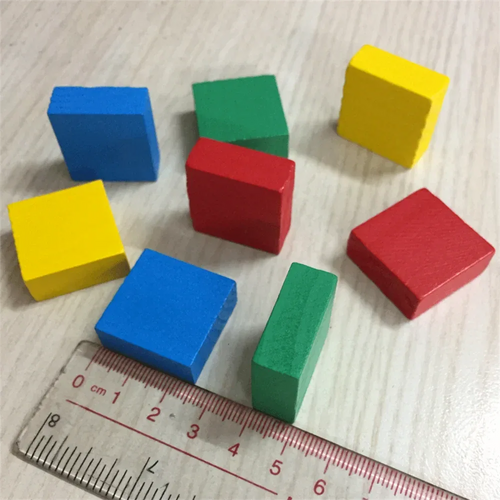 10Pcs Wooden Flat Square For Board Games - Out of Play