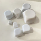 25pcs White Blank D6 Acrylic Dice With Round Corner