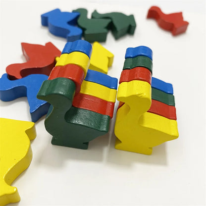 16pcs Wooden Goose Shapes For Board Games