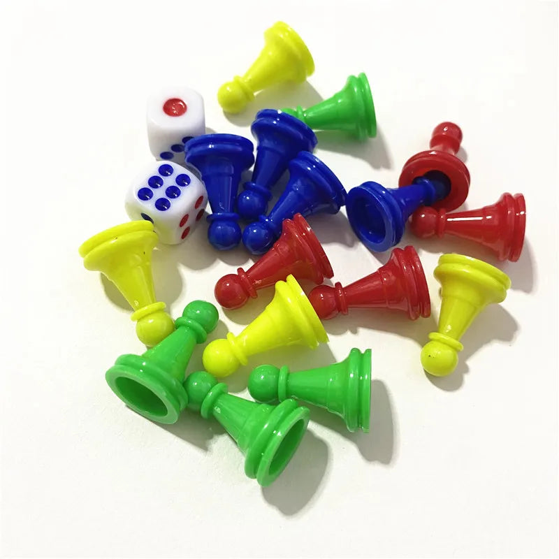 16Pcs Plastic Pawns For Games