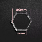 8Pcs Hexagon Clear Plastic Containers For Tokens - Out of Play