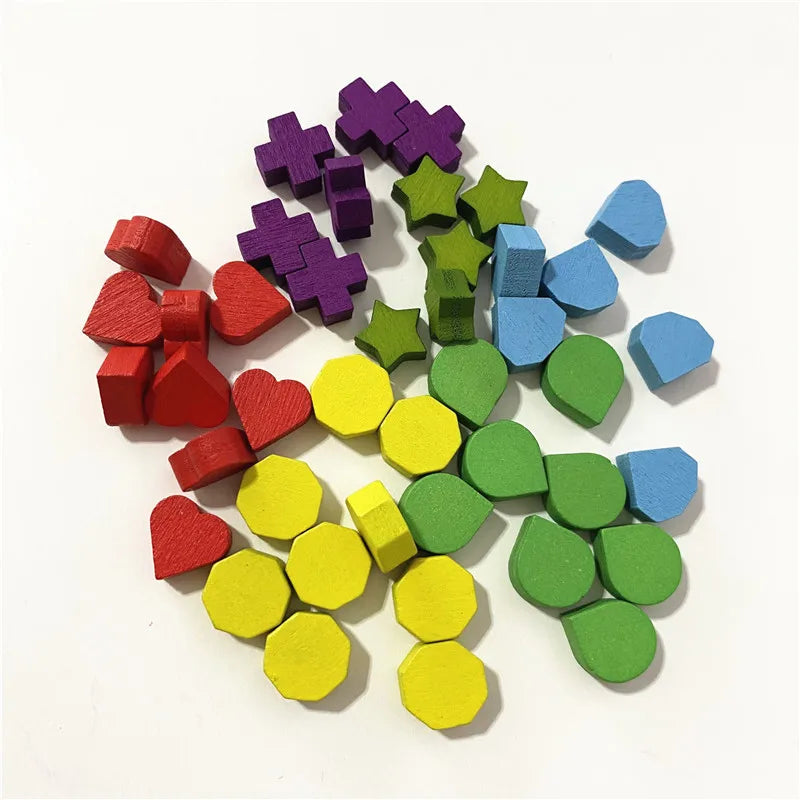 40Pcs Wood Game Tokens