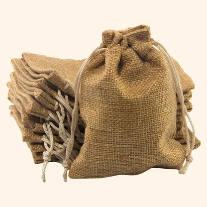 10pcs Burlap Dice Bags with Drawstring - Out of Play