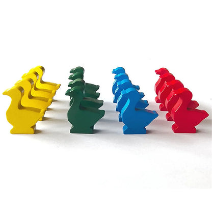 16pcs Wooden Goose Shapes For Board Games