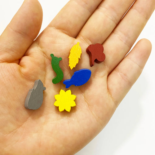 10pcs Mini Wooden Game Pieces For Board Games - Out of Play
