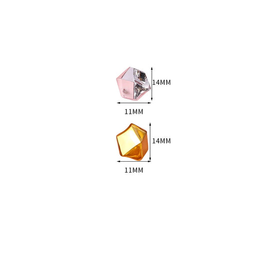 50PCS Acrylic Gold Silver Irregular Stone Game Pieces