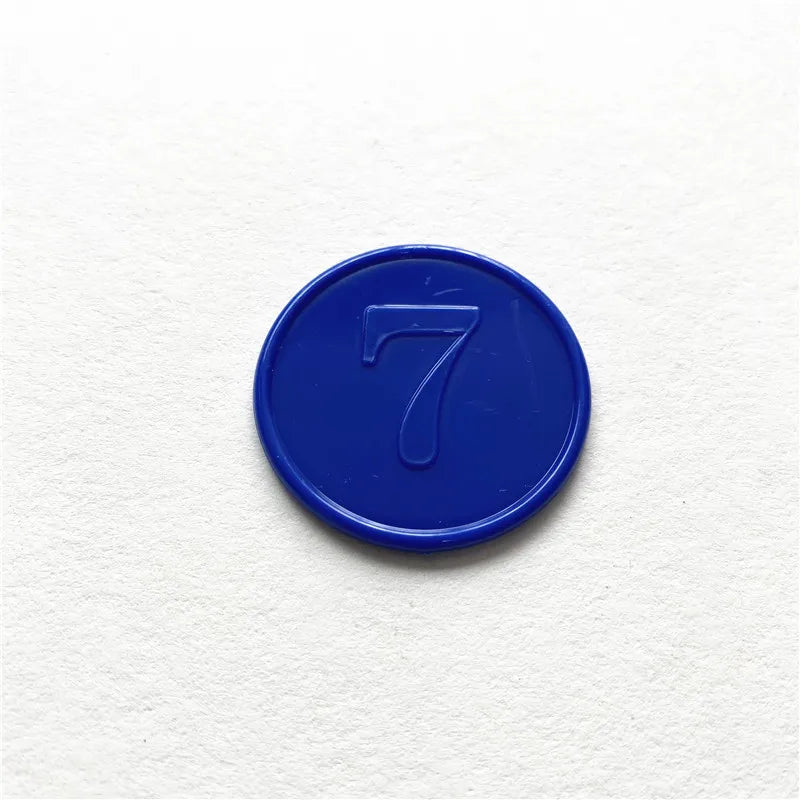 10pc Plastic Poker Chip With Numbers