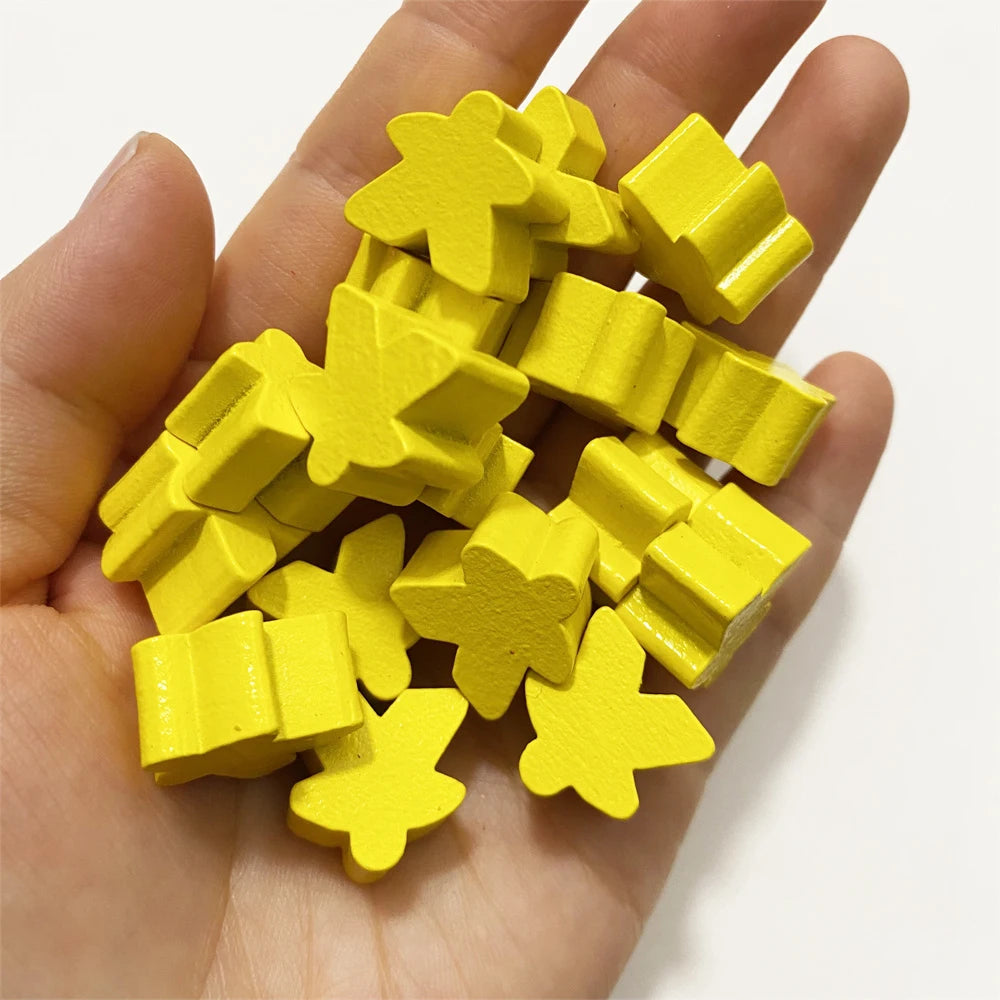20PCS Wooden Meeple Pieces Gaming Components