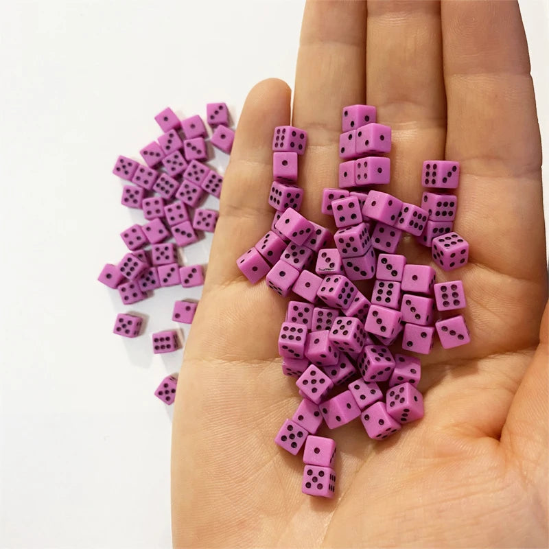 100Pcs Mini D6 Acrylic Dice For Board Game accessories