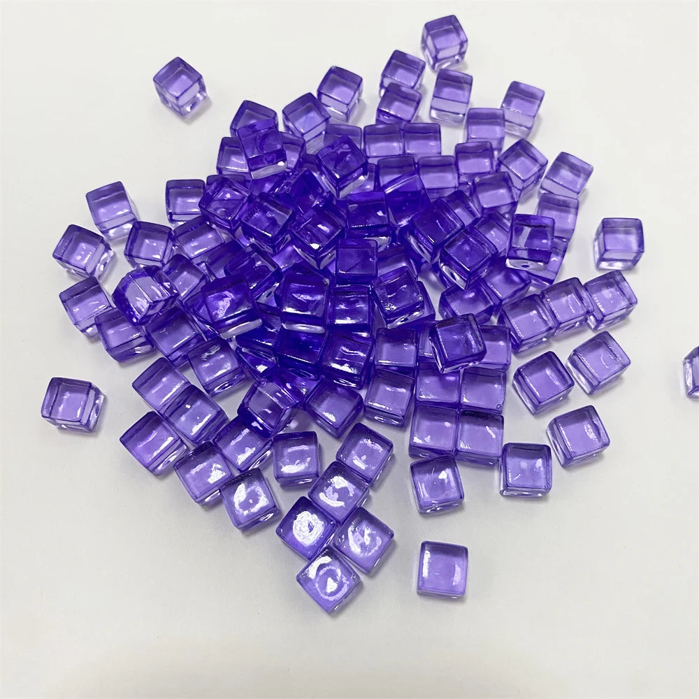 100Pcs Solid and Clear Acrylic Cubes For Board Games