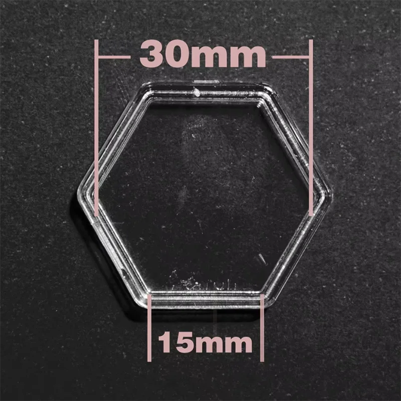 8Pcs Hexagon Clear Plastic Containers For Tokens