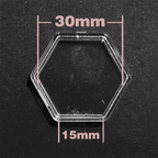 8Pcs Hexagon Clear Plastic Containers For Tokens
