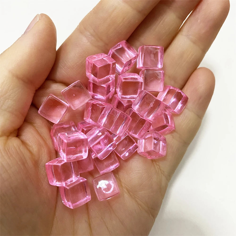 50Pcs Clear Colorful Cube Pieces For Board Games