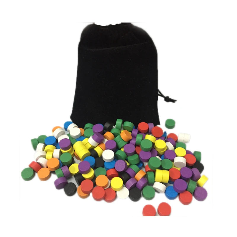 100Pcs With Bag Wooden Game Pieces
