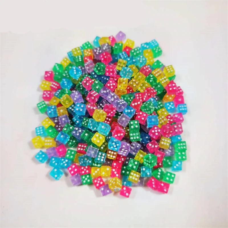 100Pcs Mini D6 Acrylic Dice For Board Game accessories