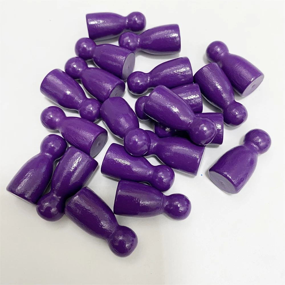 20Pcs Wooden Pawn Pieces For Board Games