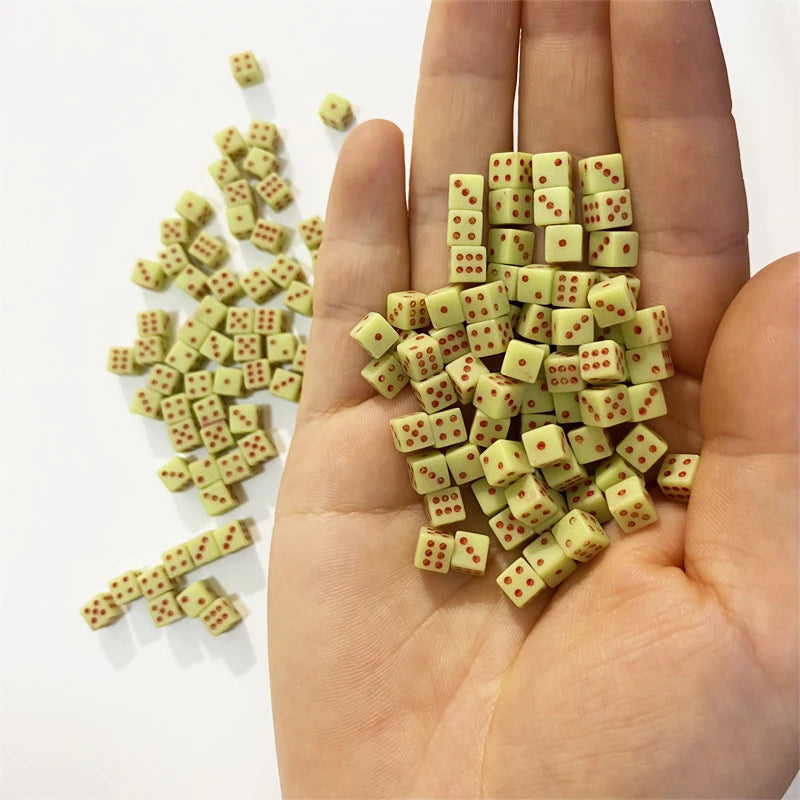 100Pcs Mini D6 Acrylic Dice For Board Game accessories