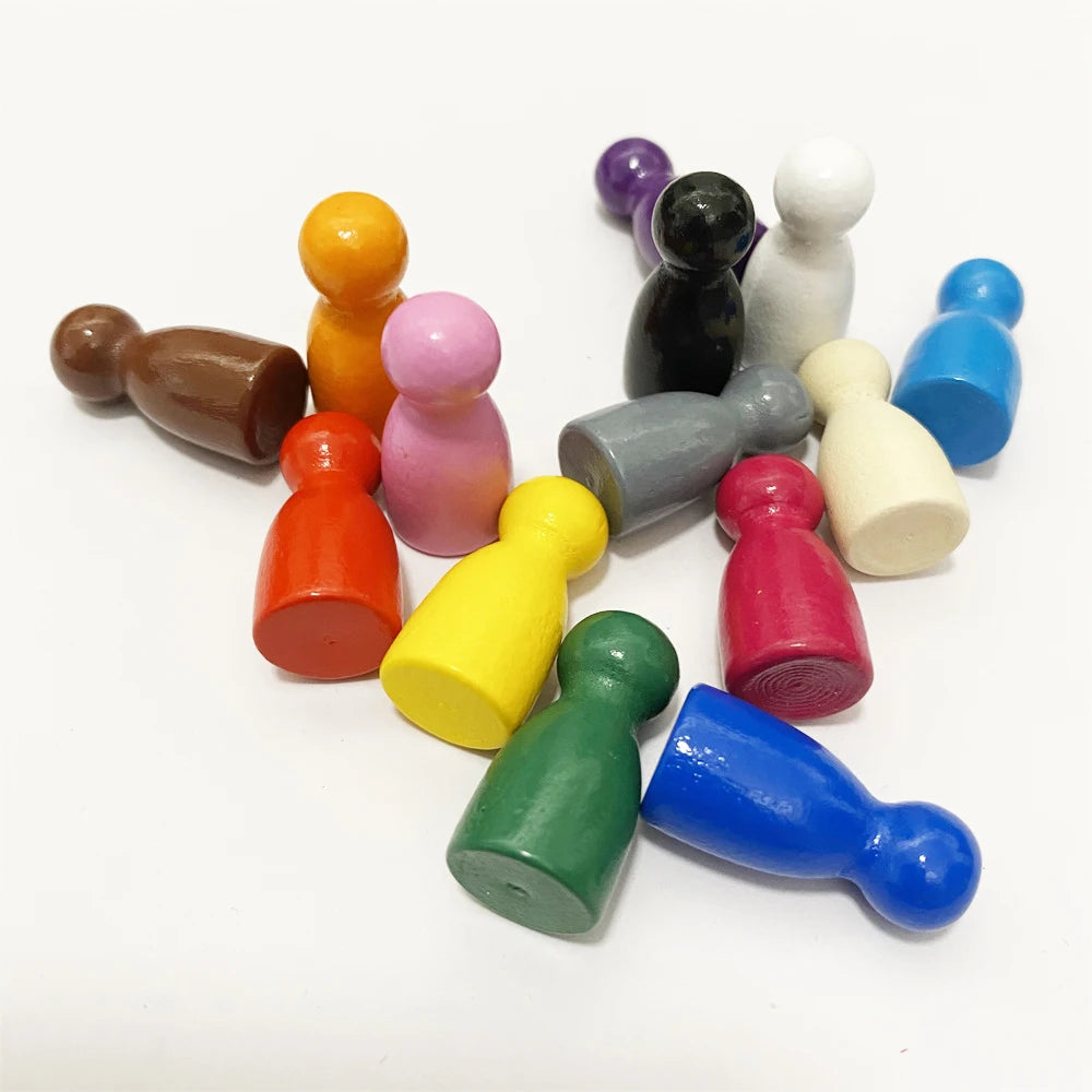 20Pcs Wooden Pawn Pieces For Board Games