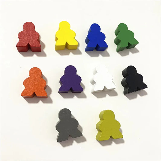10Pc Big Wooden Peeple Pieces For Games