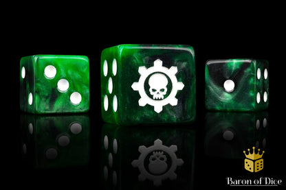Green Cog Dice - Out of Play