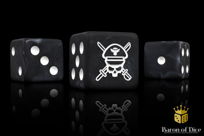 Military Sergeant Dice - Black - Out of Play