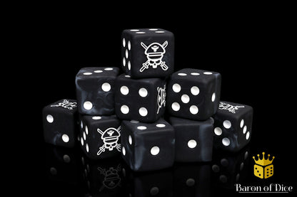 Military Sergeant Dice - Black - Out of Play