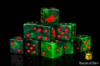 Drake Dice - Green & Orange