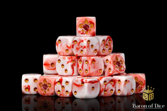 Fleur De Lis Dice - Bloody Rose - Out of Play