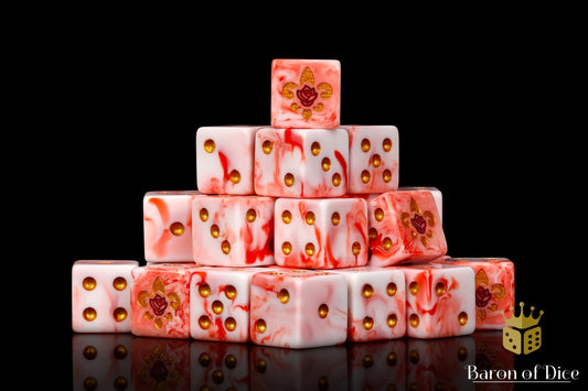 Fleur De Lis Dice - Bloody Rose - Out of Play