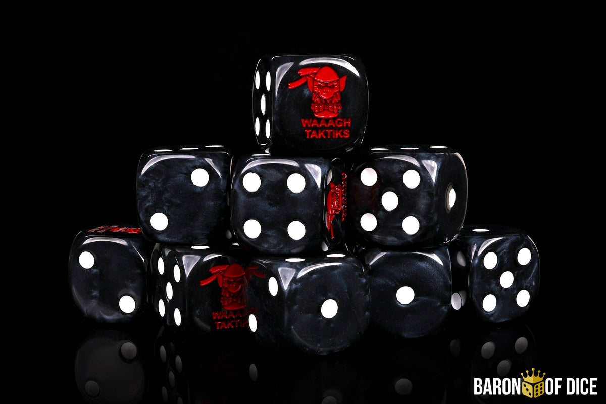 WAAAGH Taktiks Dice | Black Orc