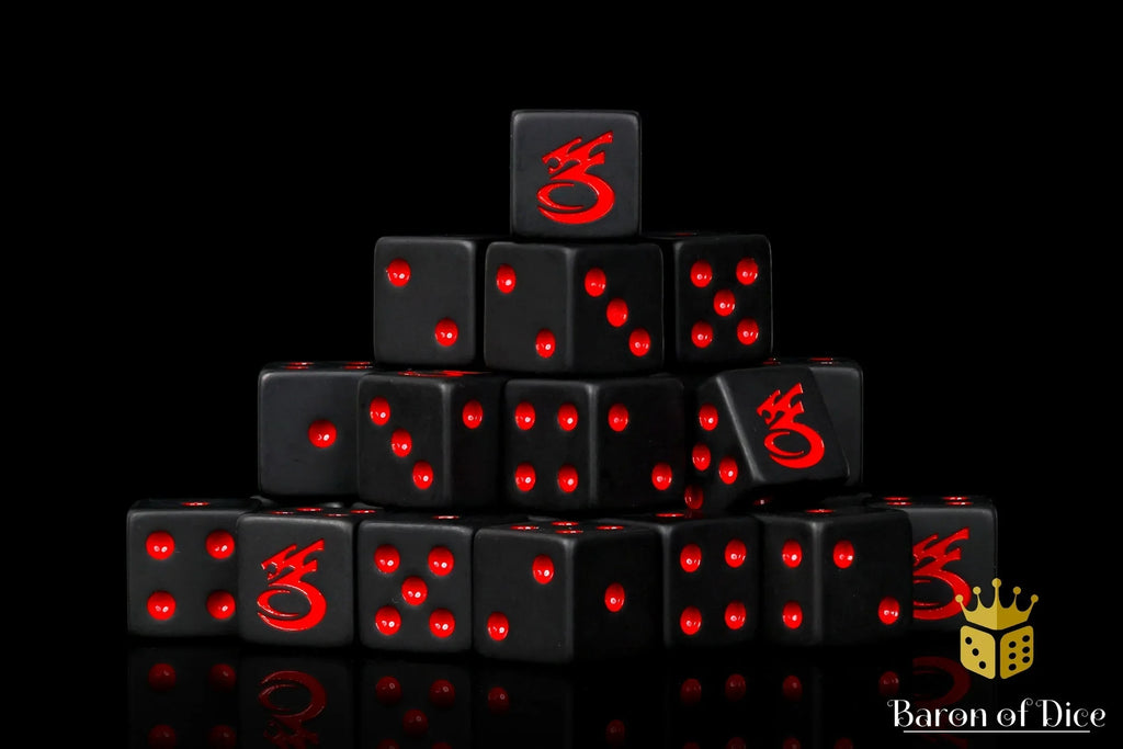 Space Corsairs Dice - Matte Black - Out of Play