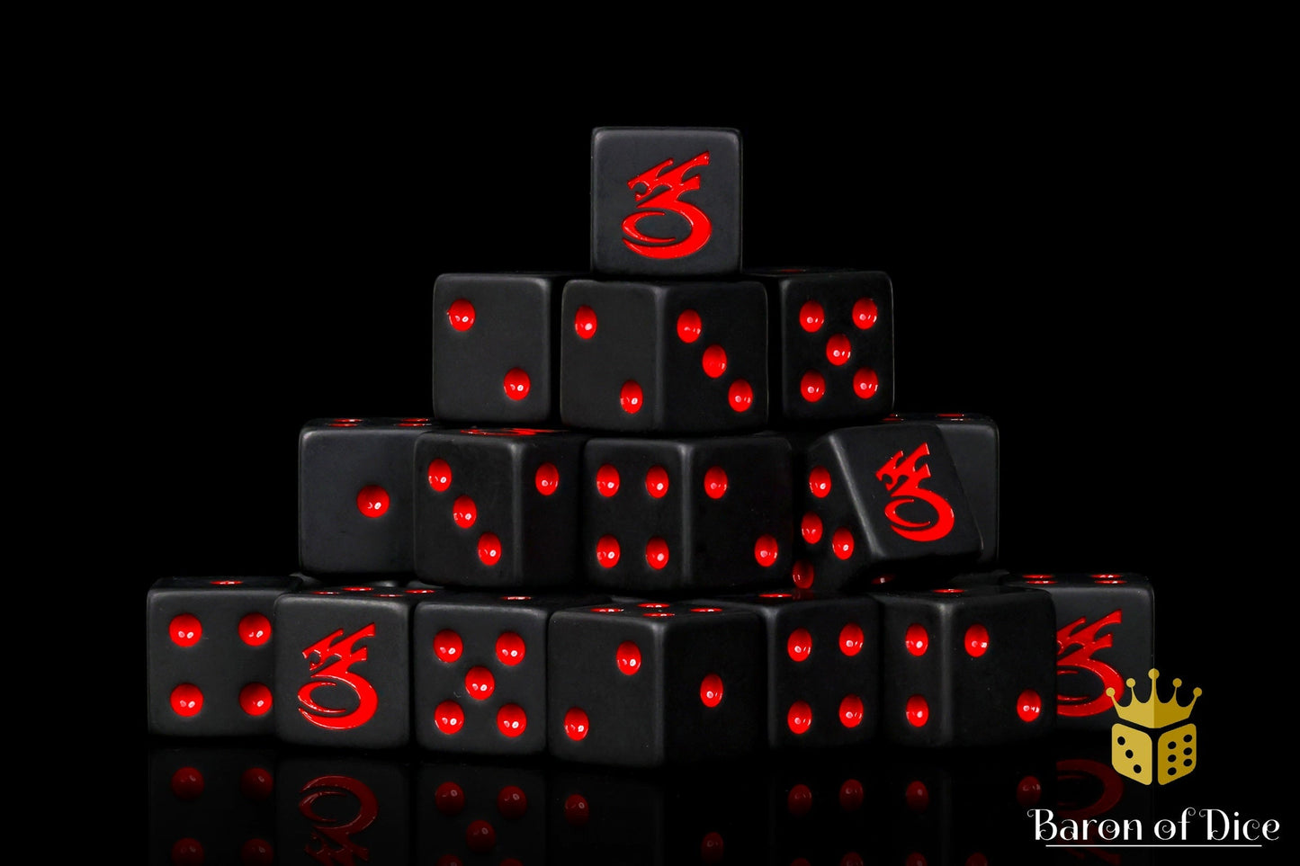Space Corsairs Dice - Matte Black - Out of Play