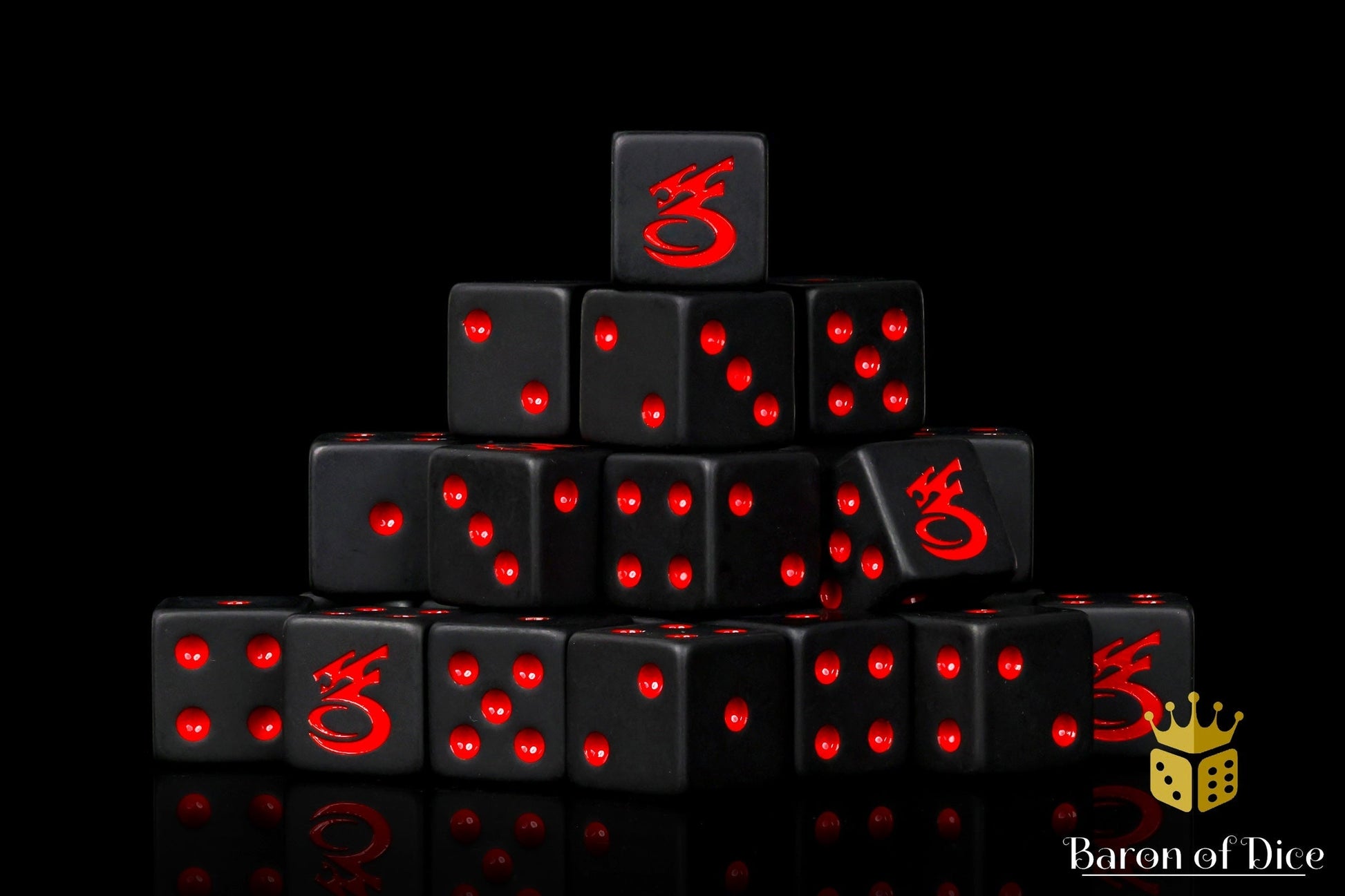 Space Corsairs Dice - Matte Black - Out of Play